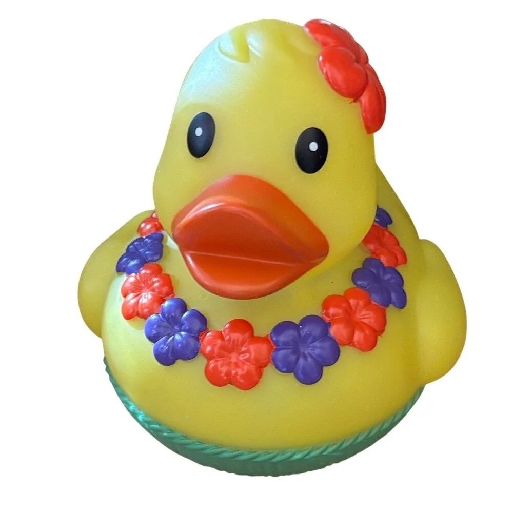 Ashland Jumbo Light Up Floating Hard Rubber Pool Duck w/ Lei (Hard to Find) NEW